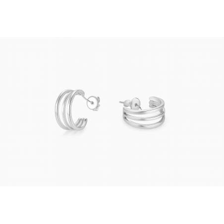 Boucles d'oreilles multi anneaux - Argent 925