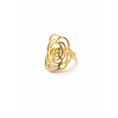 Bague Rose - Plaqué or 24K