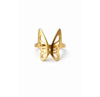 Bague Papillon - Plaqué or 24K