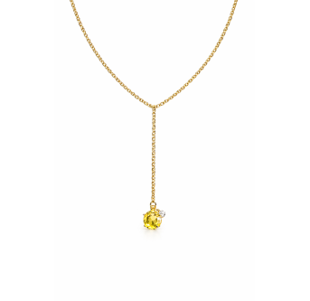 Collier Y - plaqué or 24 K