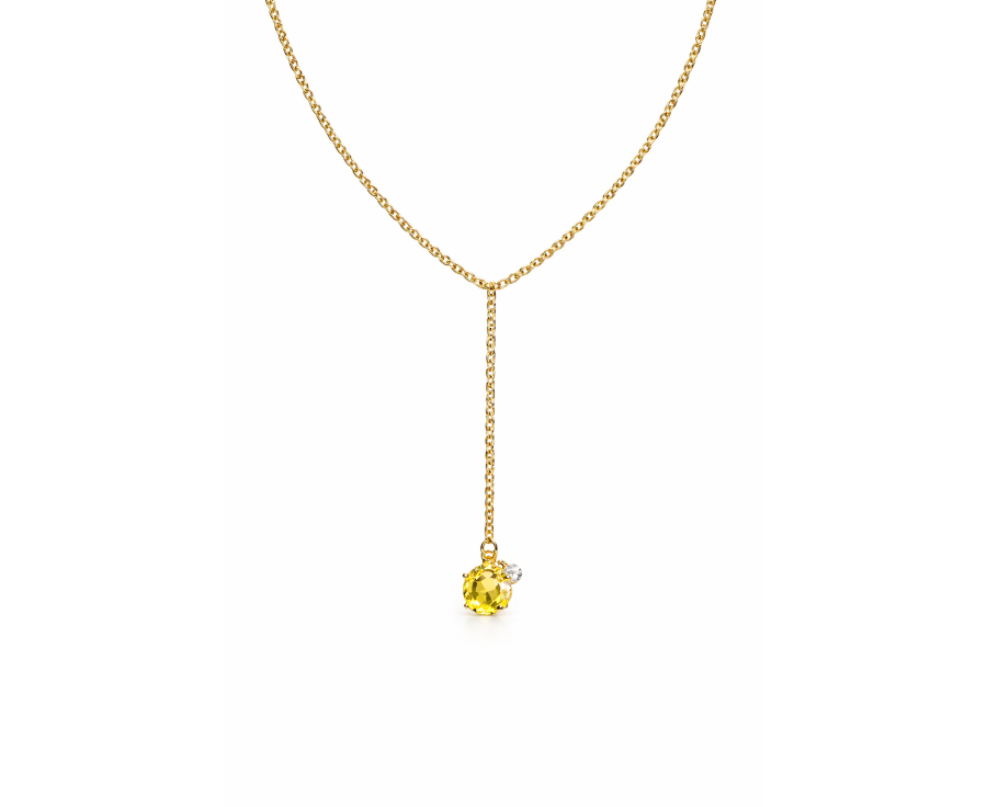 Collier Y plaqué or 