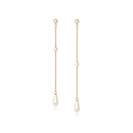 Boucles d'oreilles pendante - Plaqué or 24K