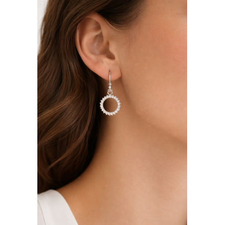 Boucles d'oreilles cercle zirconium