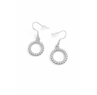 Boucles d'oreilles cercle zirconium