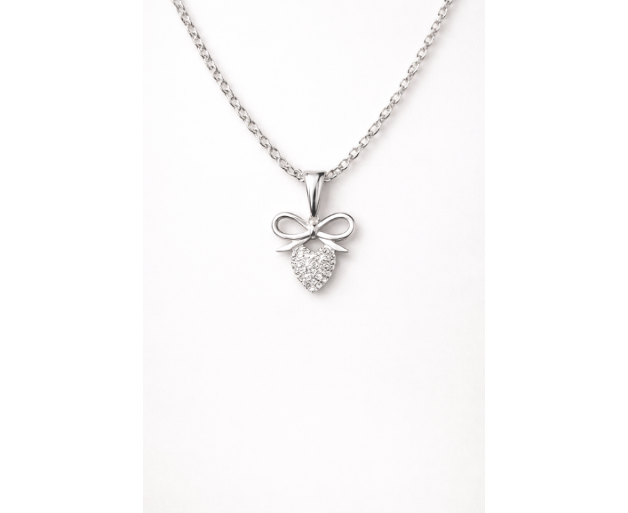 Collier Nœud Pavé - Argent Collier Nœud Pavé - Argent