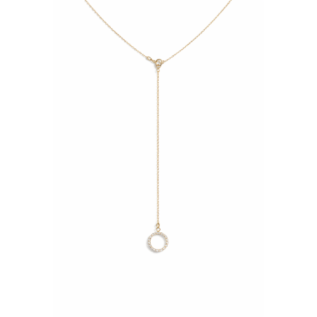 Collier dos - Cercle / plaqué or 24K