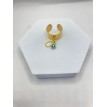 Bague ajustable or avec pendentif Goutte d'Eau turquoise élégante Bague ajustable or avec pendentif Goutte d'Eau turquoise élégante