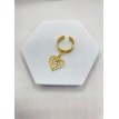Bague ajustable or avec pendentif Coeur Strass éclatant et élégant Bague ajustable or avec pendentif Coeur Strass éclatant et élégant
