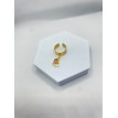 Rose Amicale – Bague ajustable en acier inoxydable plaqué or 24 K avec pendentif Rose Amicale – Bague ajustable en acier inoxydable plaqué or 24 K avec pendentif