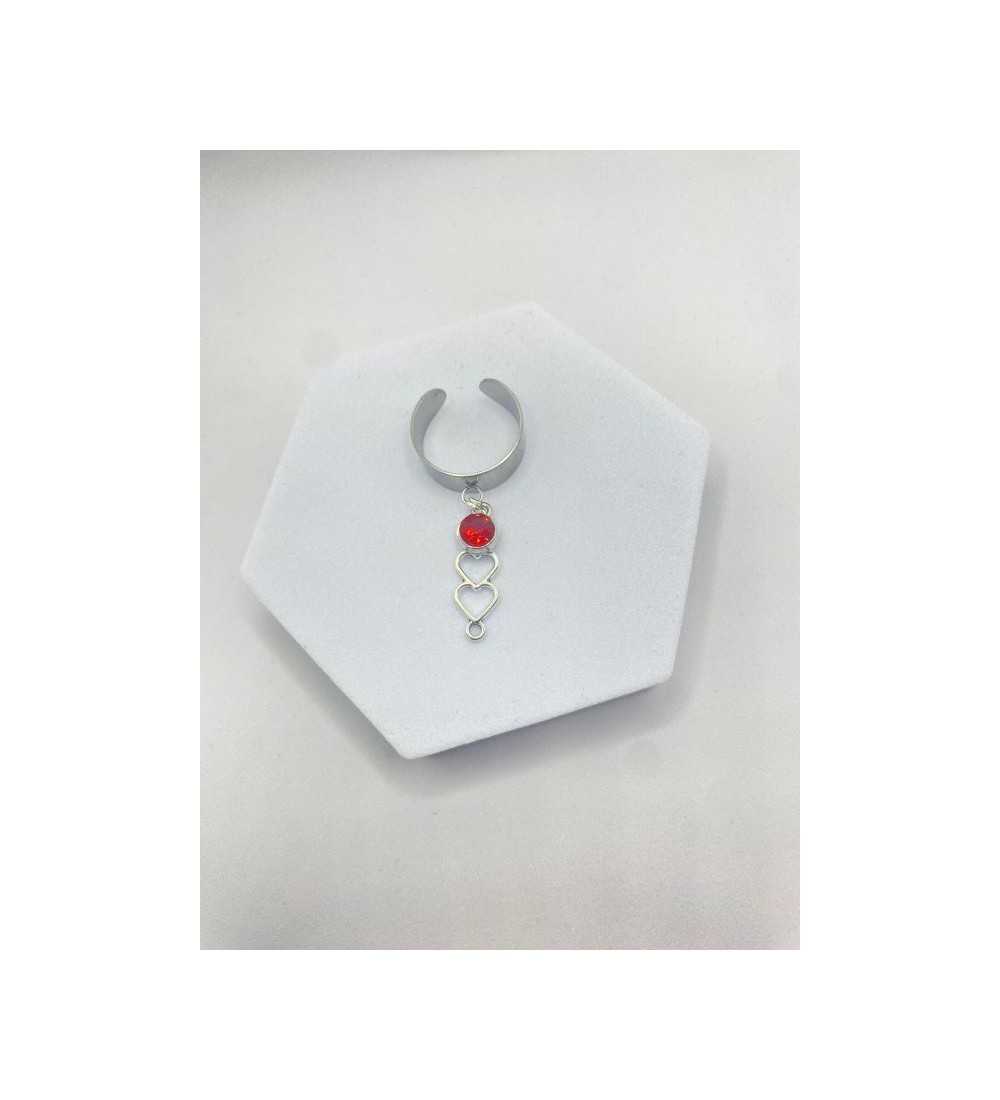 Bague Cœur Trio – Argent 925 et trois cœurs entrelacés AU2bijoux
