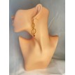 Parfum de Rose – Boucles d’oreilles pendantes octogonales en acier inoxydable plaqué or 24K Parfum de Rose – Boucles d’oreilles pendantes octogonales en acier inoxydable plaqué or 24K