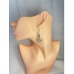 Rond de Brillance – Boucles d’oreilles pendantes argentées avec perles et pendentif étoile Rond de Brillance – Boucles d’oreilles pendantes argentées avec perles et pendentif étoile
