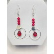 Fascination Rouge – Boucles d’oreilles pendantes avec perles rouges brillantes et pendentif cœur Fascination Rouge – Boucles d’oreilles pendantes avec perles rouges brillantes et pendentif cœur