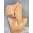 Fascination Rouge – Boucles d’oreilles pendantes avec perles rouges brillantes et pendentif cœur Fascination Rouge – Boucles d’oreilles pendantes avec perles rouges brillantes et pendentif cœur