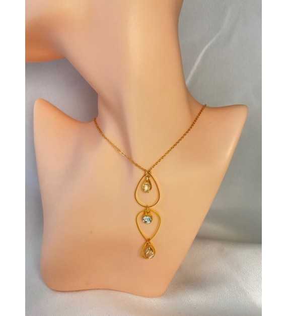 Collier artisanal Or et Lumière – Plaqué or 24K, éclat élégant et raffiné