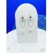 Boucles d’oreilles créoles Étoile Ronde avec perle blanche