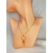 Sérénité Vitrée – Collier en acier inoxydable plaqué or 24K avec pendentif octogonal Sérénité Vitrée – Collier en acier inoxydable plaqué or 24K avec pendentif octogonal