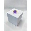 Bague ajustable en acier inoxydable doré avec cabochon Opaline Bague ajustable en acier inoxydable doré avec cabochon Opaline