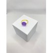 Bague ajustable en acier inoxydable doré avec cabochon Opaline Bague ajustable en acier inoxydable doré avec cabochon Opaline