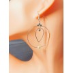 Boucles d’oreilles créoles Étoile Ronde avec perle blanche