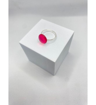 Bague ajustable en acier inoxydable argenté avec quartz