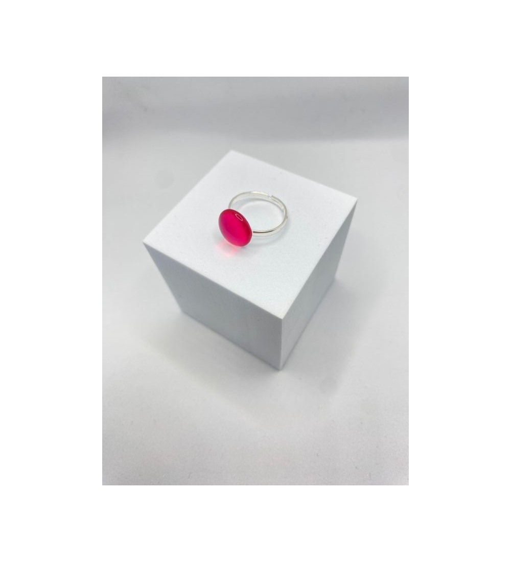 Bague ajustable en acier inoxydable argenté avec quartz