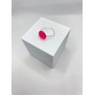 Quartz – Bague ajustable en verre quartz et acier inoxydable argent Quartz – Bague ajustable en verre quartz et acier inoxydable argent