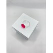 Quartz – Bague ajustable en verre quartz et acier inoxydable argent Quartz – Bague ajustable en verre quartz et acier inoxydable argent