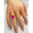 Quartz – Bague ajustable en verre quartz et acier inoxydable argent Quartz – Bague ajustable en verre quartz et acier inoxydable argent