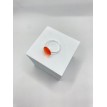 Saisons – Bague ajustable en verre orange et acier inoxydable argent Saisons – Bague ajustable en verre orange et acier inoxydable argent