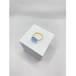 Douceur – Bague ajustable en verre douceur et acier inoxydable doré Douceur – Bague ajustable en verre douceur et acier inoxydable doré
