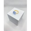 Douceur – Bague ajustable en verre douceur et acier inoxydable doré Douceur – Bague ajustable en verre douceur et acier inoxydable doré