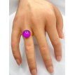 Passion Violette – Bague ajustable verre violet et acier inoxydable doré Passion Violette – Bague ajustable verre violet et acier inoxydable doré
