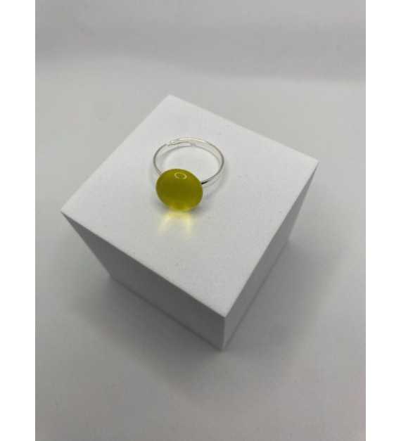 Bague Soleil ajustable en acier inoxydable argenté