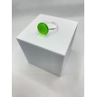 Nature – Bague ajustable en verre vert et acier inoxydable argent Nature – Bague ajustable en verre vert et acier inoxydable argent