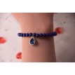 Bracelet Océan Mystique en perles bleu électrique avec pendentif pierre bleue Bracelet Océan Mystique en perles bleu électrique avec pendentif pierre bleue
