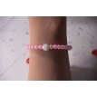 Bracelet Romance Pastel en perles rose pâle et pendentif strass élégant Bracelet Romance Pastel en perles rose pâle et pendentif strass élégant