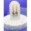 Perle de Minuit – Boucles d’oreilles pendantes en acier inoxydable plaqué or 24K avec perles  Perle de Minuit – Boucles d’oreilles pendantes en acier inoxydable plaqué or 24K avec perles