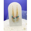 Perle de Minuit – Boucles d’oreilles pendantes en acier inoxydable plaqué or 24K avec perles  Perle de Minuit – Boucles d’oreilles pendantes en acier inoxydable plaqué or 24K avec perles
