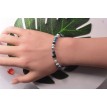 Bracelet Vagues de Bleu en perles bleu tacheté de blanc chic et élégant Bracelet Vagues de Bleu en perles bleu tacheté de blanc chic et élégant