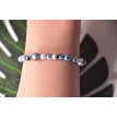 Bracelet Vagues de Bleu en perles bleu tacheté de blanc chic et élégant Bracelet Vagues de Bleu en perles bleu tacheté de blanc chic et élégant