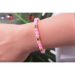 Bracelet Pastel et Or en perles roses et anneaux dorés chic et élégant Bracelet Pastel et Or en perles roses et anneaux dorés chic et élégant