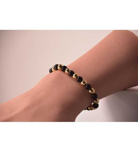 Bracelet Chic en Noir et doré