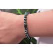 Bracelet Vert Sapin en perles vert foncé et rondelles noires élégantes Bracelet Vert Sapin en perles vert foncé et rondelles noires élégantes