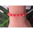 Bracelet Duo de Couleurs en perles orange et rose fuchsia élégant et confortable