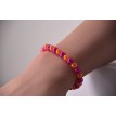 Bracelet Duo de Couleurs en perles orange et rose fuchsia élégant et confortable