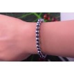 Bracelet Platine Brillant en perles grises, argentées et platine élégant