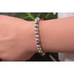 Bracelet Nuance de Bleu en perles bleutées et blanches élégant et confortable