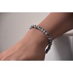 Bracelet Nuance de Bleu en perles bleutées et blanches élégant et confortable