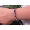 Bracelet Argenté Violine en perles argentées et violettes élégant et confortable Bracelet Argenté Violine en perles argentées et violettes élégant et confortable